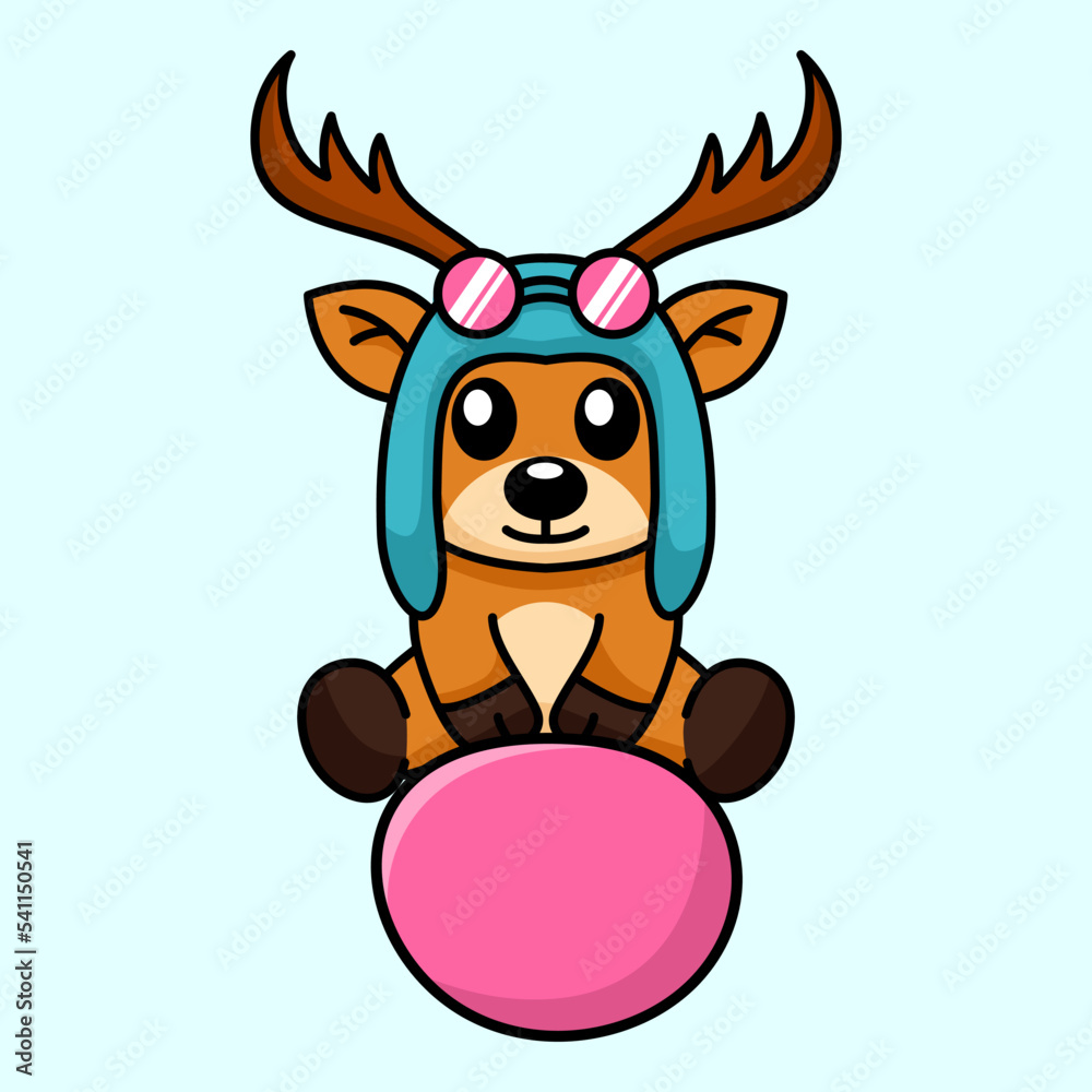 Vector illustration of a cute and adorable deer Vector illustration of a cute and adorable deer