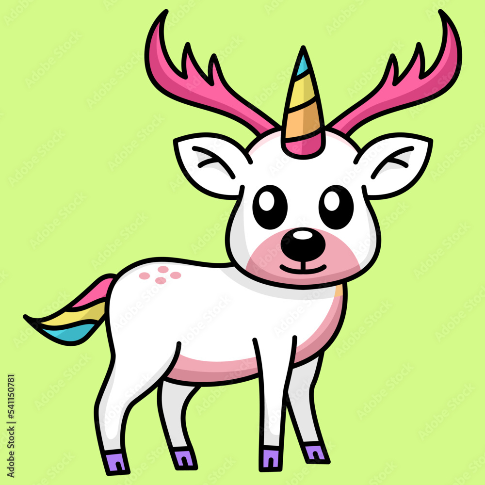 Vector illustration of a cute and adorable deer Vector illustration of a cute and adorable deer