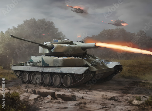 Green Cannon Armour Armored Weapon Armor Soldier Army Fight Panzer Soviet Tank Isolated War Machine Heavy Camouflage Artillery Armed Military Turret Gun Vehicle Forces Battle