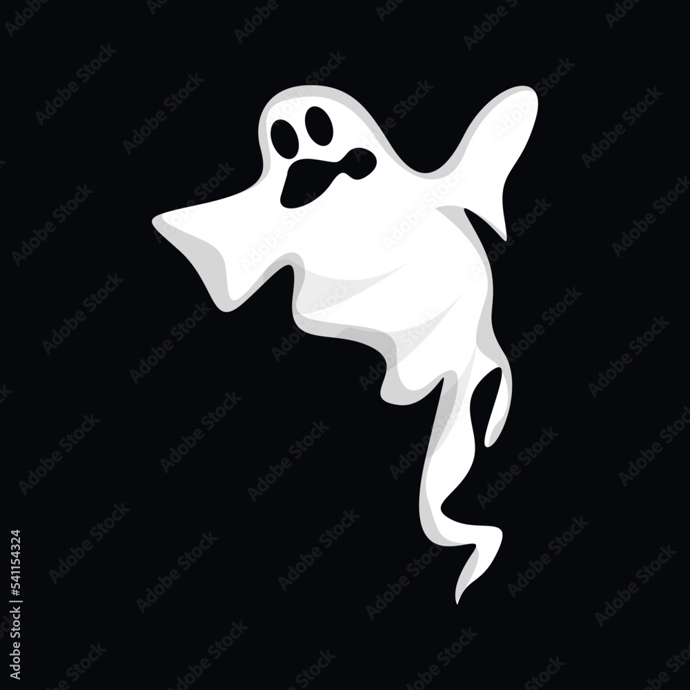 Ghost Logo Design, Halloween Icon, Halloween Costume Illustration, Celebration Banner Template Ghost Logo Design, Halloween Icon, Halloween Costume Illustration, Celebration Banner Template