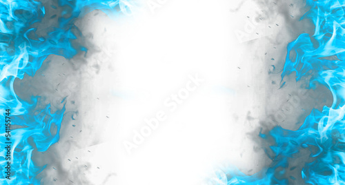 Tableau sur toile Light blue Fire flame element