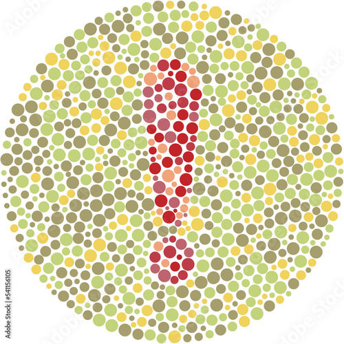 Red Green Color Blind Test Exclamation mark point photo