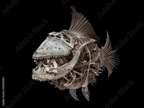 Mechanical steampunk fish s...