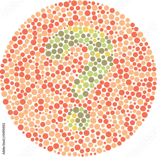 Red Green Color Blind Test question mark