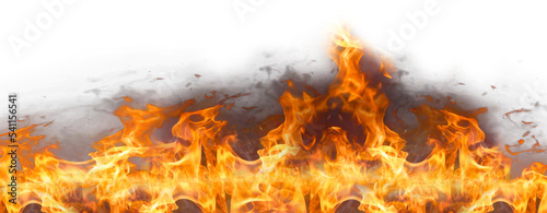 Obraz na płótnie Flame of fire on a transparent background