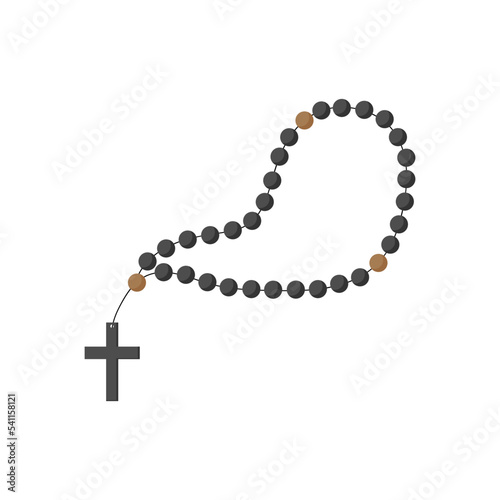Obraz na płótnie wooden catholic rosary beads, religious symbols,rosary necklace, praying symbol, beaded rosary w salonie