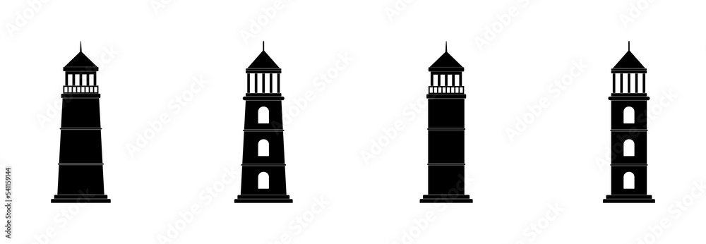 lighthouse icon set, lighthouse vector set sign symbol lighthouse icon set, lighthouse vector set sign symbol