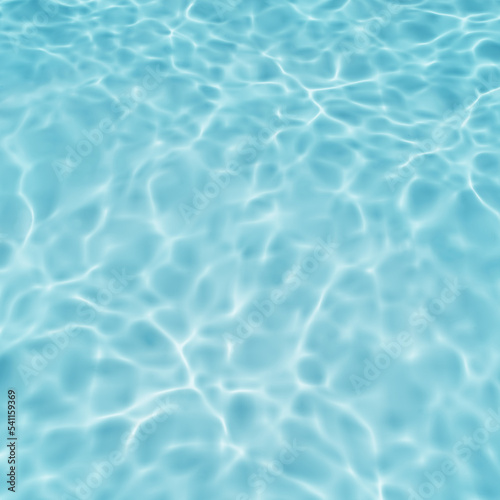 blue water surface, 3d Render Pool Surface, bright sunlight with caustic effect