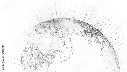 Global big data network, illustration