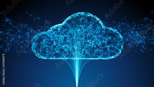 Cloud computing, conceptual illustration