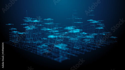 Smart city, conceptual illustration