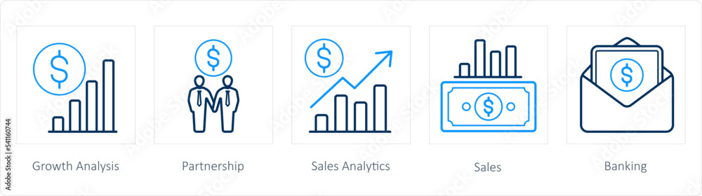 icons such as growth analysis, partnership icons such as growth analysis, partnership