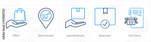icons such as offers, store locator, save bookmark