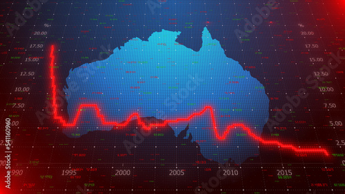 Australian interest rates and inflation, illustration photo