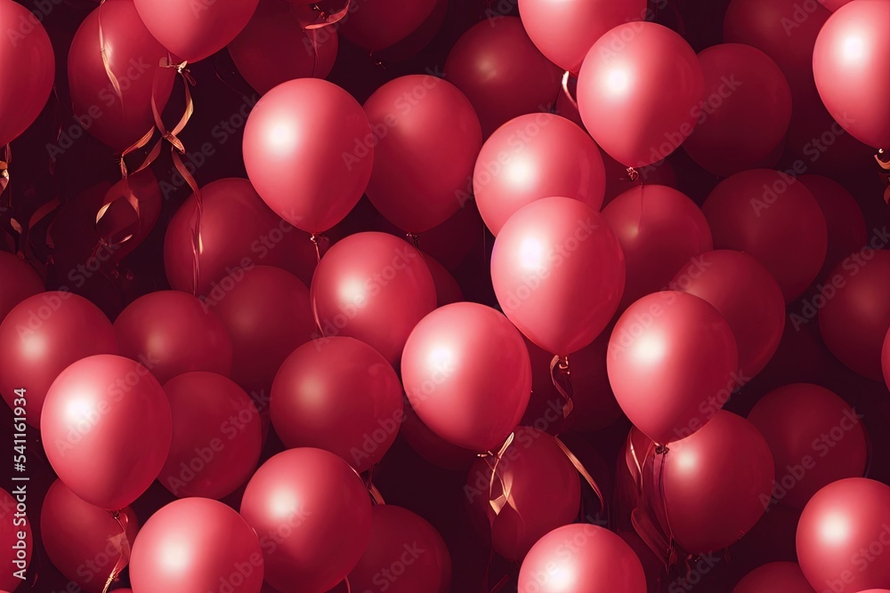 Red Balloons Seamless Texture Pattern Tiled Repeatable Tessellation Background Image
