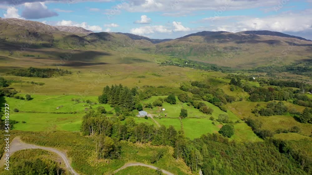 Aerial view of Coaghaniwore The Lake Eske in Donegal, Ireland. Aerial view of Coaghaniwore The Lake Eske in Donegal, Ireland.