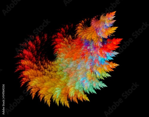 Abstract fractal graphics. Design element. Multicolor