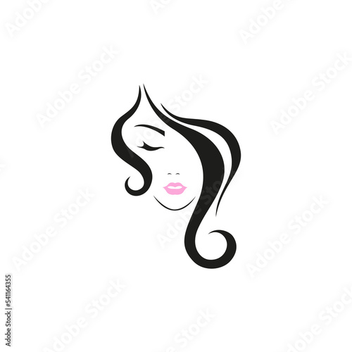 vector illustration of a beautiful woman's face for a symbol or logo icon. suitable for salon logos, spas or beauty products