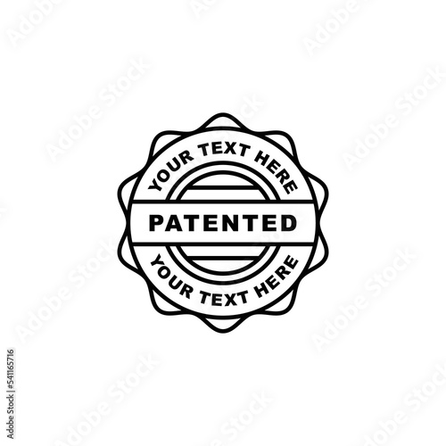 Patented stamp icon vector illustration