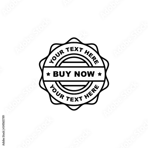 Buy now stamp icon vector