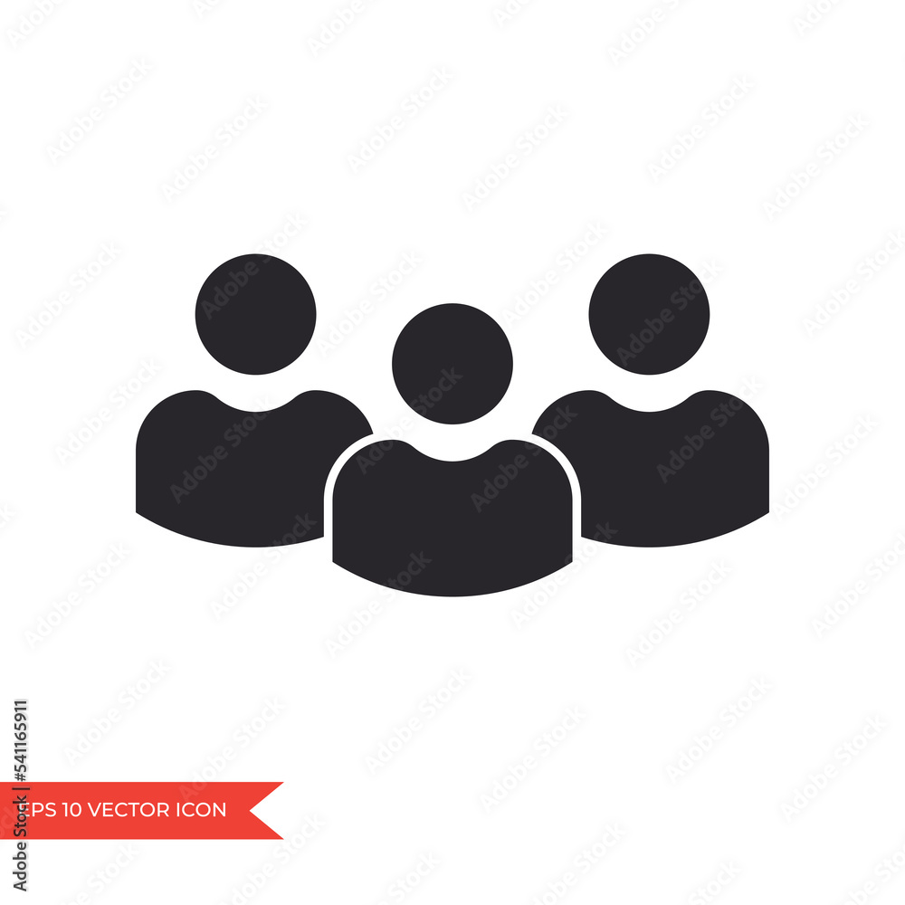People icon. Three person symbol, team sign People icon. Three person symbol, team sign