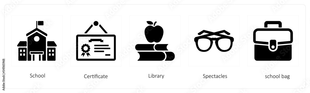 Fototapeta premium school, certificate and library