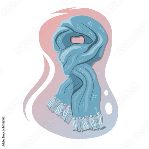 Cozy knitted scarf to keep warm