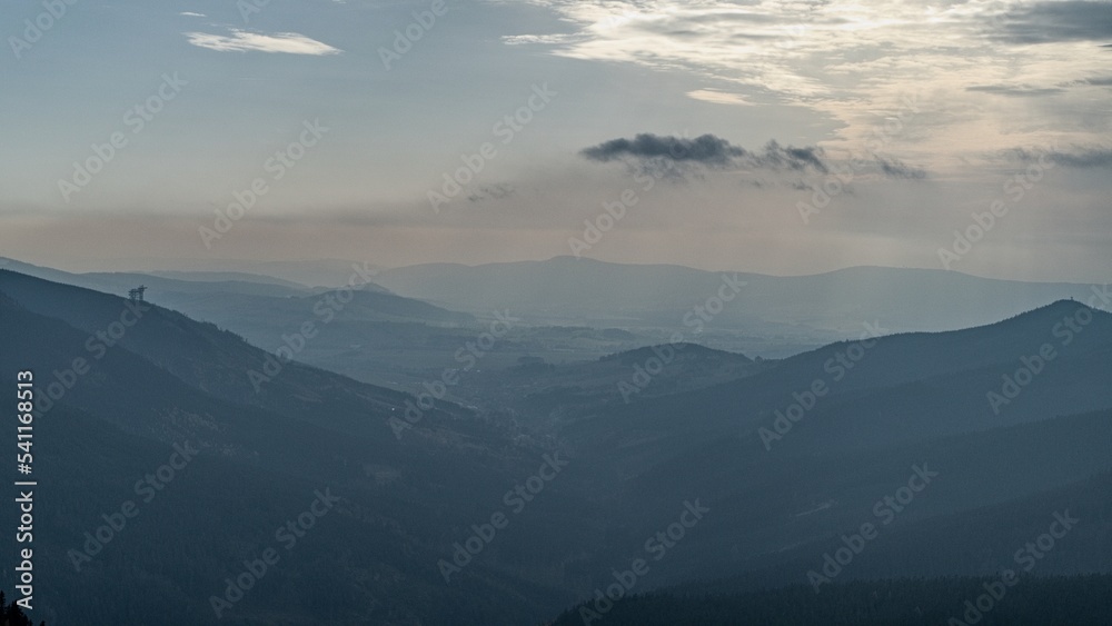 autumn nature in a czech countryside landscape and forest