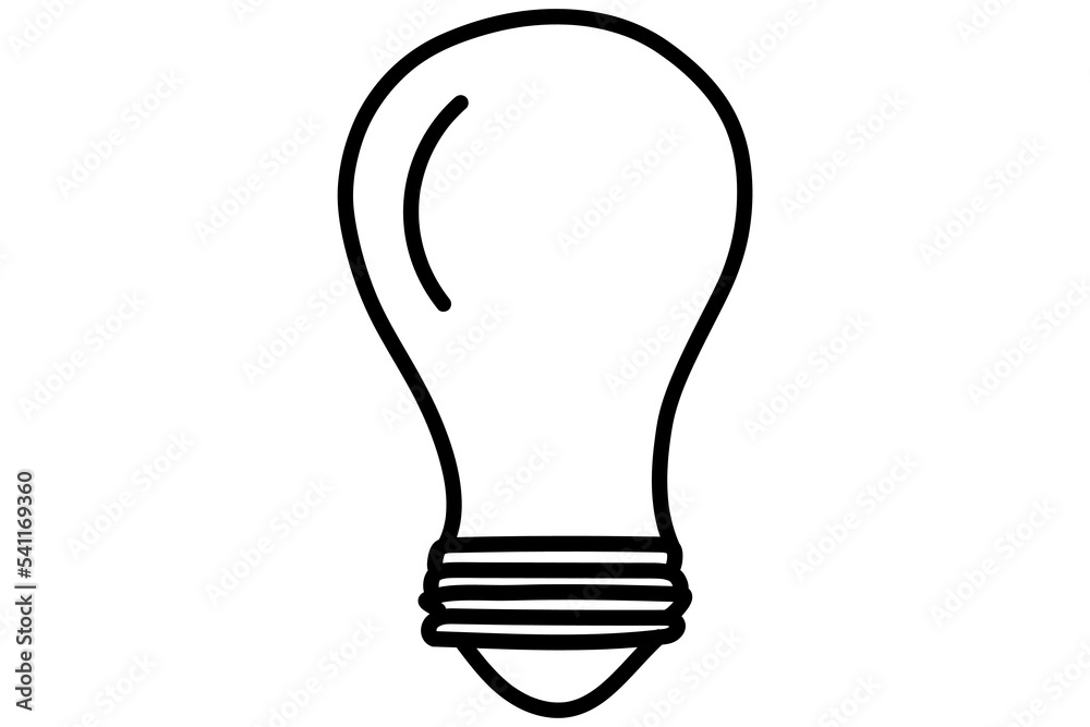 A simple flat lightbulb. Good for any project. A simple flat lightbulb. Good for any project.