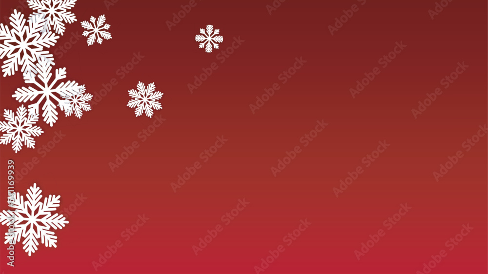 Christmas Vector Background with Falling Snowflakes. Isolated on Red Background. Realistic Snow Sparkle Pattern. Snowfall Overlay Print. Winter Sky. Papercut Snowflakes. Christmas Vector Background with Falling Snowflakes. Isolated on Red Background. Realistic Snow Sparkle Pattern. Snowfall Overlay Print. Winter Sky. Papercut Snowflakes.
