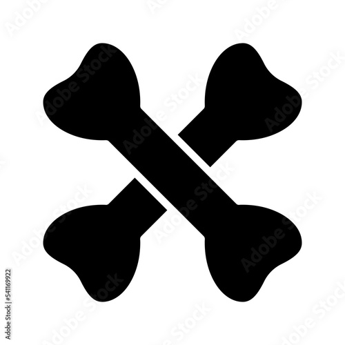 Bones flat icon. Single high quality outline symbol of human body for web design or mobile app color editable