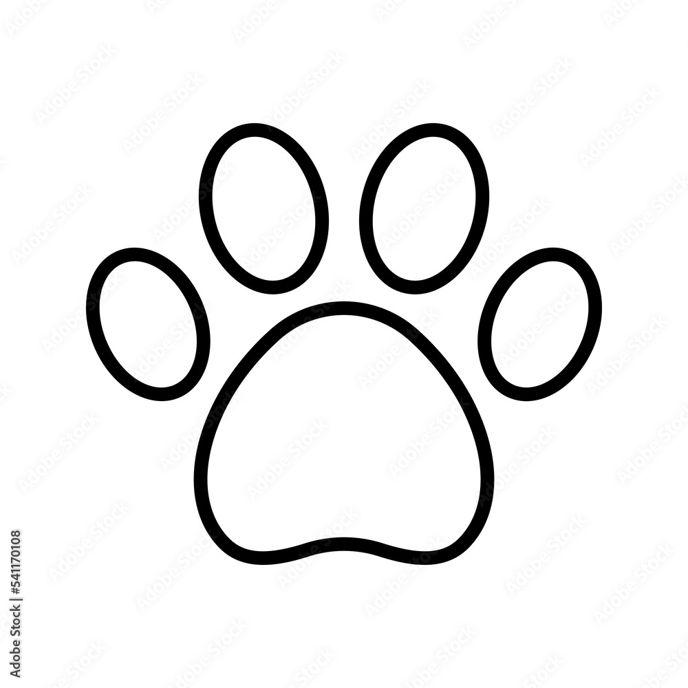 dog and cat paw logo design inspiration color editable dog and cat paw logo design inspiration color editable