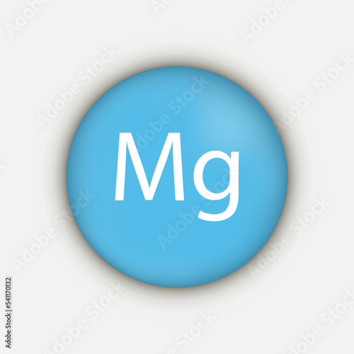 Magnesium Mg mineral vitamin supplement icon. Vector illustration.