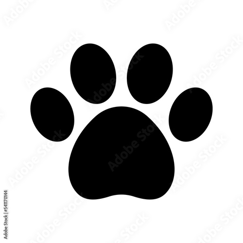 dog and cat paw logo design inspiration color editable