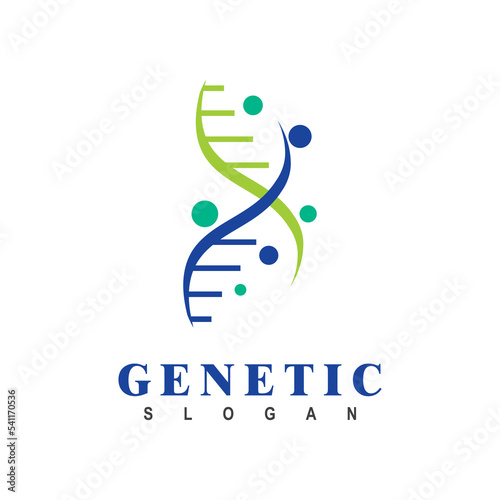DNA logo illustration vector template
