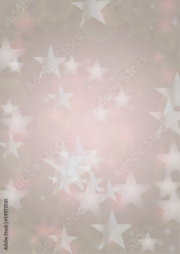 Vector Shiny Stars Confetti on Pink Background with Silver and White  Light Spots. Magic Shiny Pastel Print. Baby Print. Gentle Stardust Pattern.  Sparkle Festive  Cover Design...