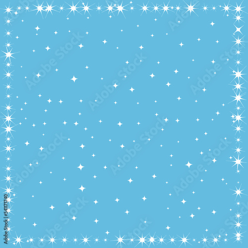 Blue starry background. Vector illustration. Flat design.