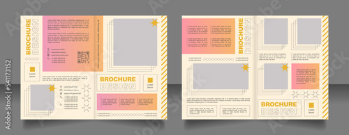 Valokuva Merchandise gradient bifold brochure template design