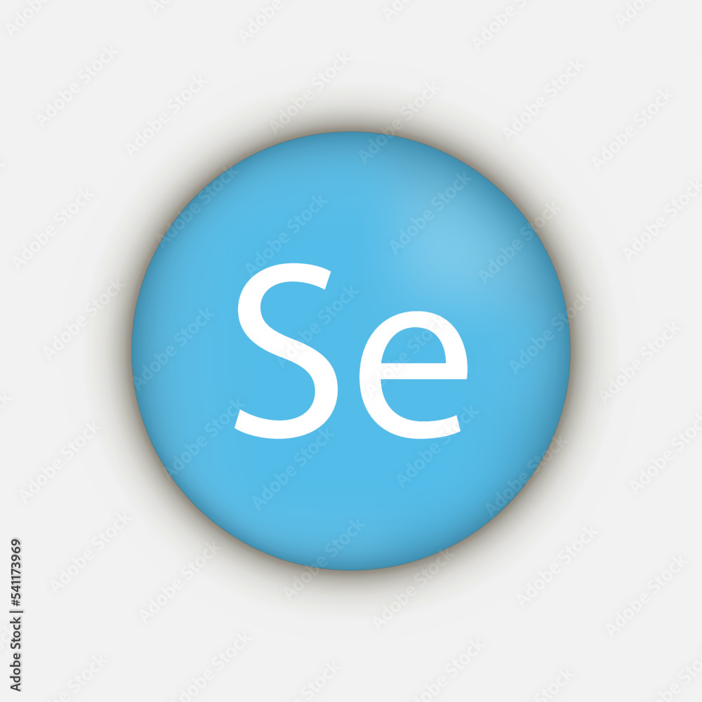 Selenium Se mineral vitamin supplement icon. Vector illustration. Selenium Se mineral vitamin supplement icon. Vector illustration.