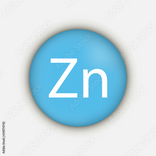 Zinc Zn mineral vitamin supplement icon. Vector illustration.