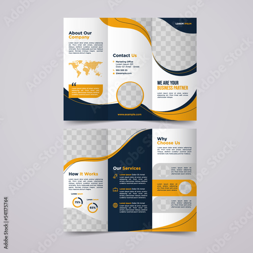 Trifold corporate brochure design template