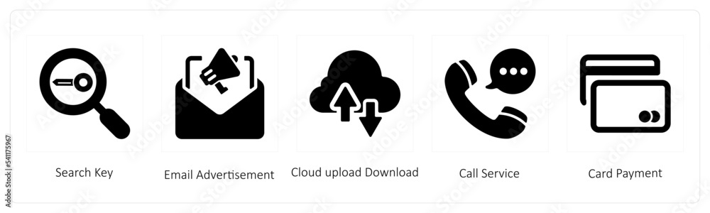Naklejka premium Search Key, Email Advertisement