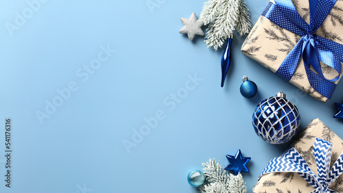 Obraz na plátně Merry Christmas and Happy New Year banner design