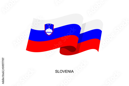 Slovenia flag vector. Slovenian flag on white background. Vector illustration eps10