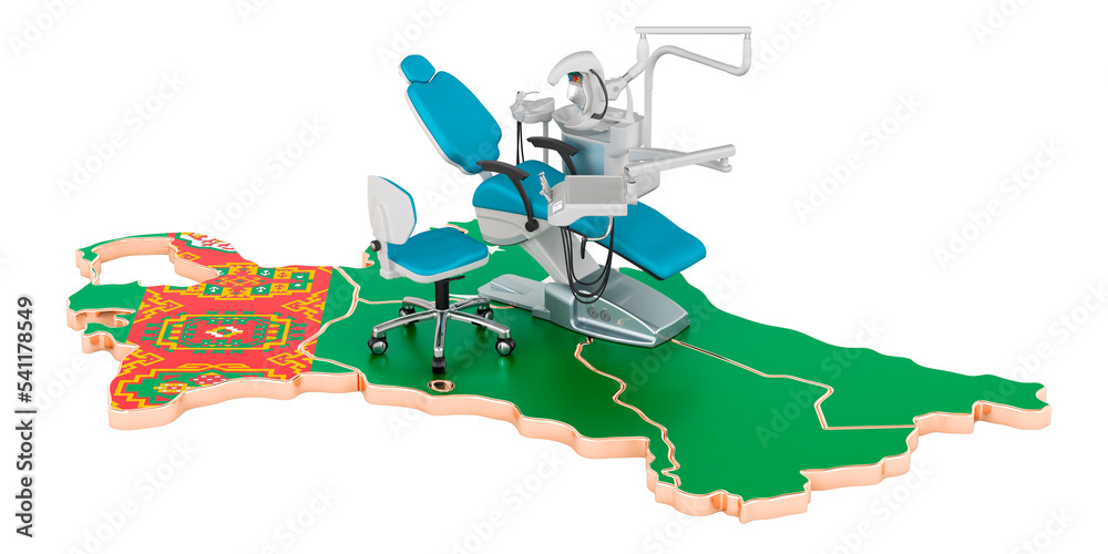 Dentistry in Turkmenistan concept, 3D rendering Dentistry in Turkmenistan concept, 3D rendering
