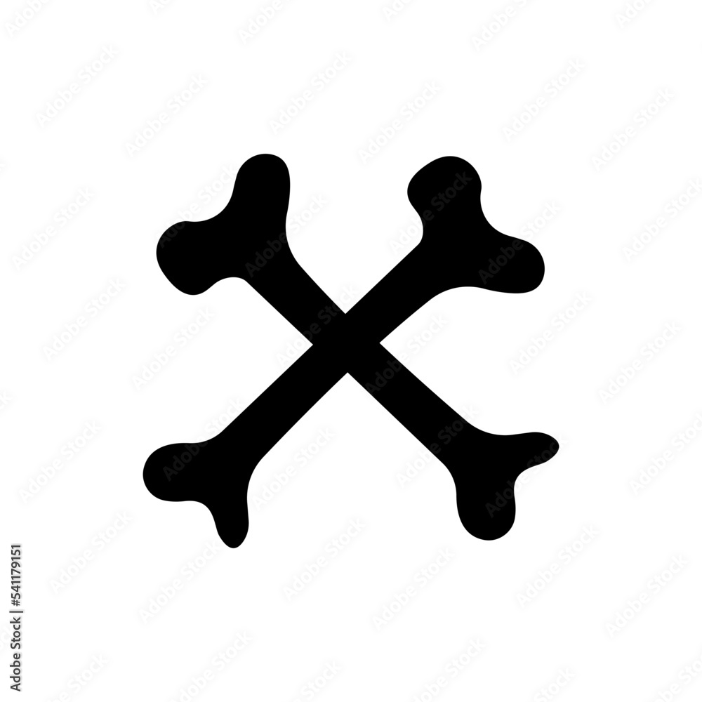 Crossbones line art Vector isolated on white background - Halloween vector. Halloween vector.
Crossbones line art Vector isolated on white background - Halloween vector. Halloween vector.