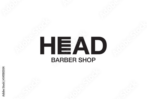 Head barber shop logo
