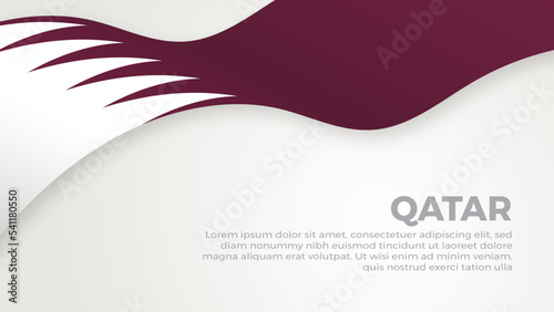 Qatar flag simple white background with copy space. perfect for Qatar independent days, events, holidays
