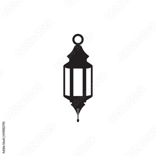 Fanoos Lantern background islam logo simple vector icon illustration