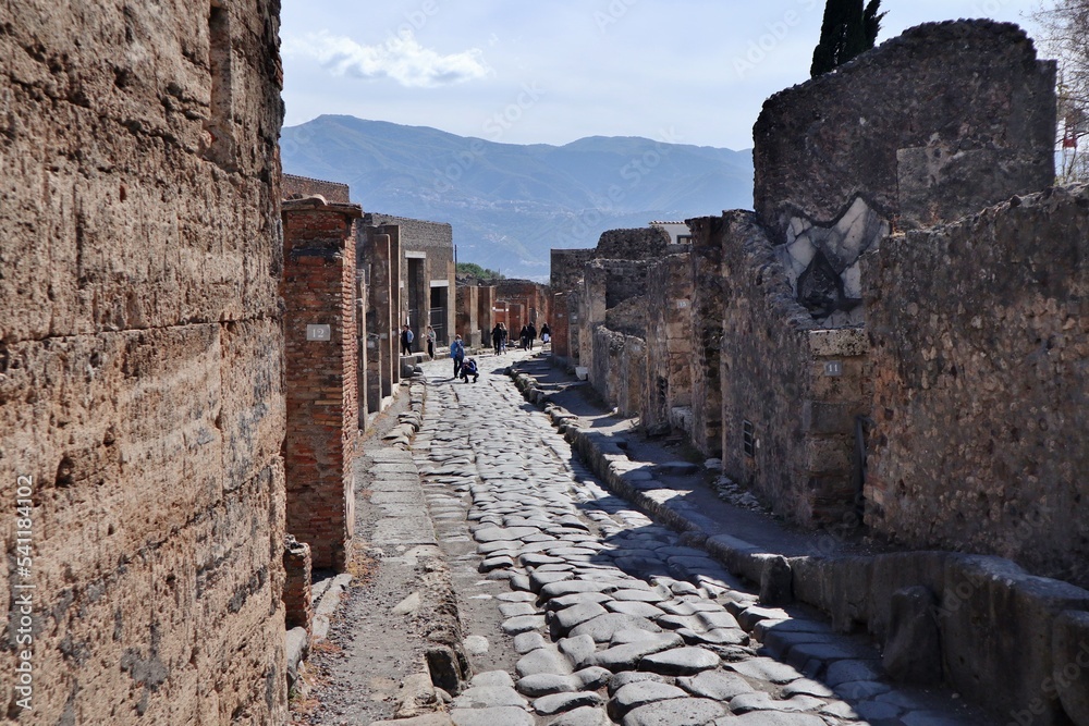 Pompei - Scorcio di Via Consolare nel Parco Archeologico di Pompei